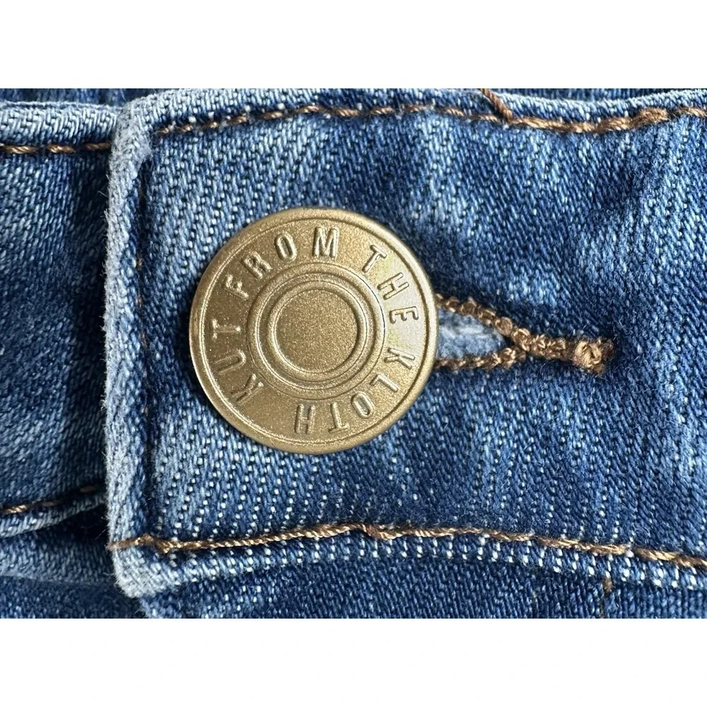 Kut From the Kloth Jeans Women's Size 8 Crop Straight Leg‎ Raw Hem Distressed
